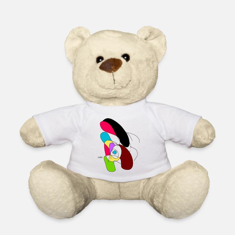 Bunter Abstract Papagei - Teddy - Weiß