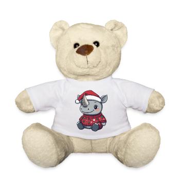 Noël Rhinocéros - Nounours - blanc - Devant