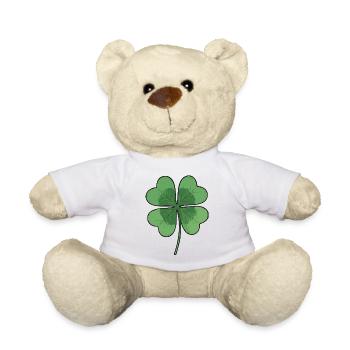 Vierblättriges Kleeblatt - Teddy - Weiß - Vorne