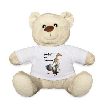 Oie de Noël Recommandation Boeuf - Nounours - blanc - Devant