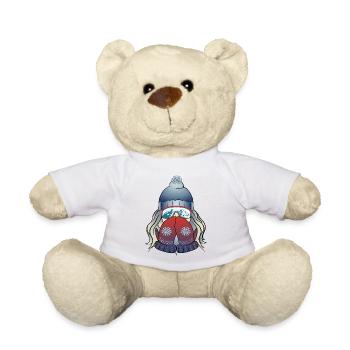 Fille d’hiver avec flocon de neige - Nounours - blanc - Devant