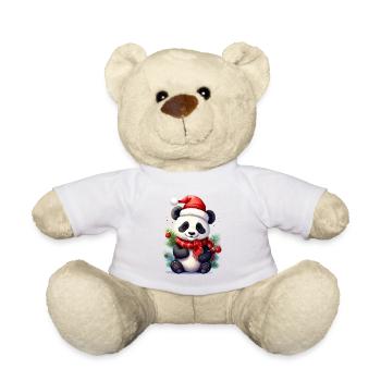 Mignon panda de Noël avec écharpe - Nounours - blanc - Devant