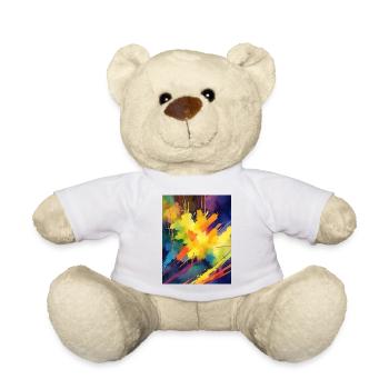Farbexplosion Abstrakt - Teddy - Weiß - Vorne