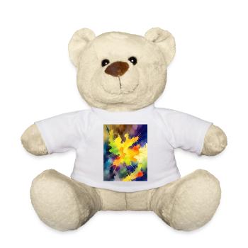 Color Explosion Abstract Splash - Teddy Bear - white - Front