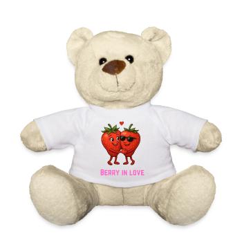 Berry in Love Erdbeere paar karikatur  - Teddy - Weiß - Vorne