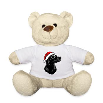 Chiens Noël / Père Noël Chien - Nounours - blanc - Devant