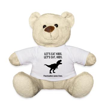 English Teacher Funny Grammar High School T-Rex - Teddy Bear - white - Front