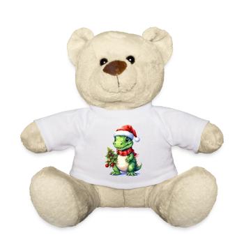 Dino mignon adapté pour Noël - Nounours - blanc - Devant