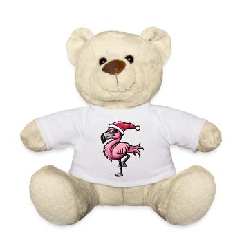 Flamingo Weihnachten - Teddy - Weiß - Vorne