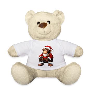 Affe Weihnachten - Teddy - Weiß - Vorne
