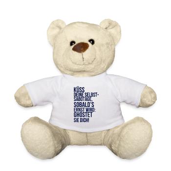 about going wild: Kiss your self-sabotage - Teddy Bear - white - Front
