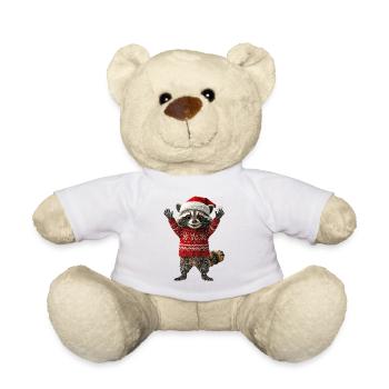 Raccoon - Teddy Bear - white - Front