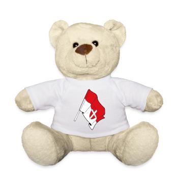 Wien County Flag - Teddy Bear - white - Front