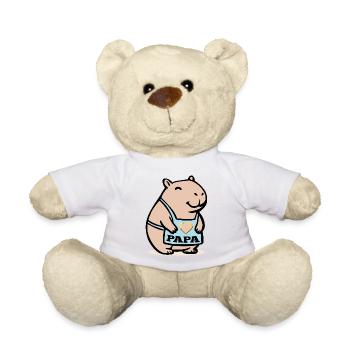 Capybara Papa Wasserschweine - Teddy - Weiß - Vorne