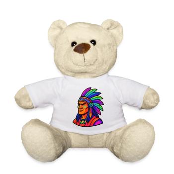 Häuptling Indianer Comic - Teddy - Weiß - Vorne