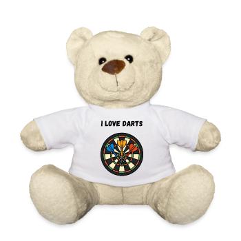 Motif artistique de la cible de fléchettes - Nounours - blanc - Devant