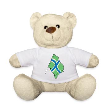 Drapeau du Gloucestershire - Nounours - blanc - Devant