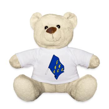 Flag of West Sussex - Teddy Bear - white - Front