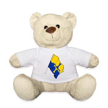 Flagge von Durham - Teddy - Weiß - Vorne