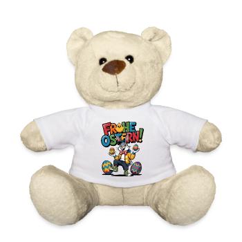 Frohe Ostern Bunny Cartoon - Teddy - Weiß - Vorne