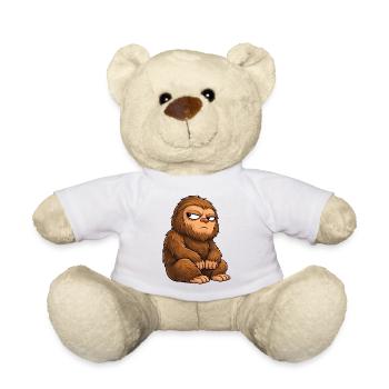 Lustiger Bigfoot Sasquatch Ungeheuer Cartoon Humor - Teddy - Weiß - Vorne