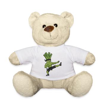 Karaté Kick Poireau Oignon Céleri Arts Martiaux Kuns - Nounours - blanc - Devant