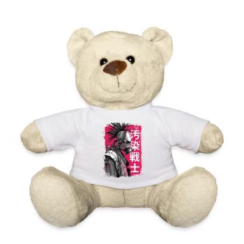Guerrier punk avec des personnages - Nounours - blanc - Devant