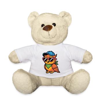 Lustige  Eule mit Sonnenbrille - Teddy - Weiß - Vorne