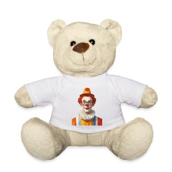 Ein Clown zu Karneval / Fasching - Teddy - Weiß - Vorne