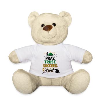 Muslim Religious Message, Faith and Success - Teddy Bear - white - Front
