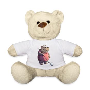 Hippopotames Golf / Hippopotame Golfeur - Nounours - blanc - Devant