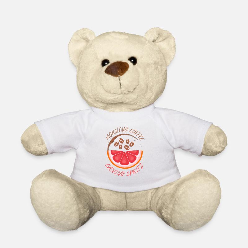 Morning Coffee Evening Spritz - Teddy Bear - white