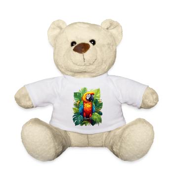 Papagei im Dschungel - Teddy - Weiß - Vorne