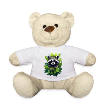 Raccoon in the forest - Teddy Bear - white - Front