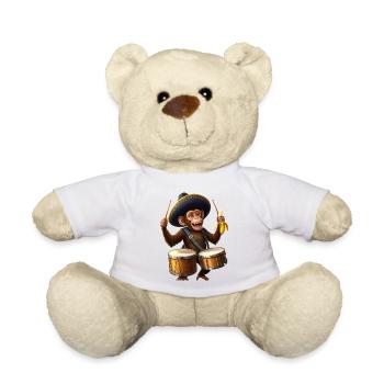Banana Beat : Tambour singe en sombrero - Nounours - blanc - Devant