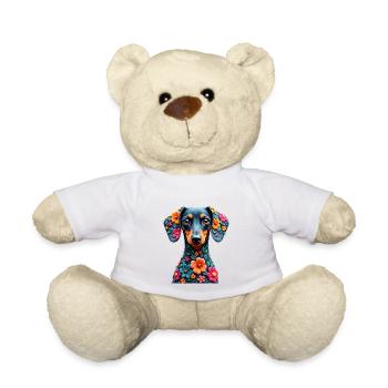 Dackel Dachshund Tekel - Teddy - Weiß - Vorne
