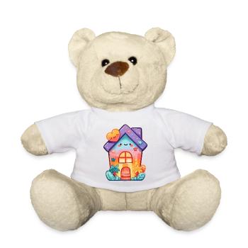 Style de cottage Kawaii en pastel - Nounours - blanc - Devant