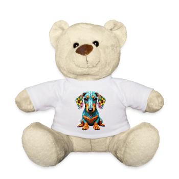 Dackel Dachshund Tekel - Teddy - Weiß - Vorne