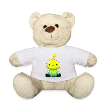 Kleiner Neon-Slime mit Lächeln - Teddy - Weiß - Vorne