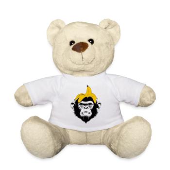Affe mit Bananenhut – Top Banana Affen Motiv - Teddy - Weiß - Vorne
