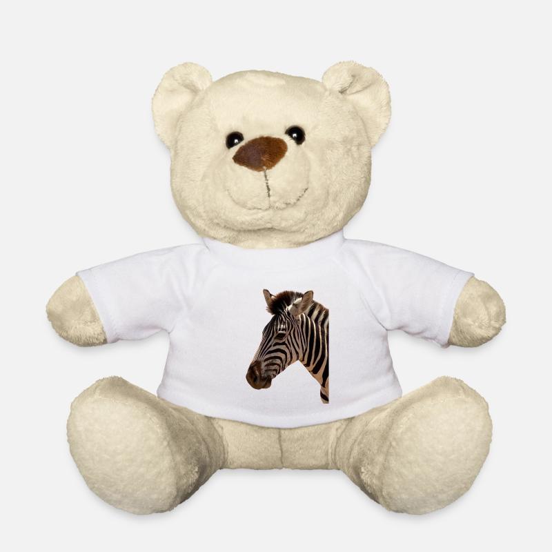 Tête de zèbre - Nounours - blanc
