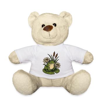 Frog at the water lily pond - Teddy Bear - white - Front