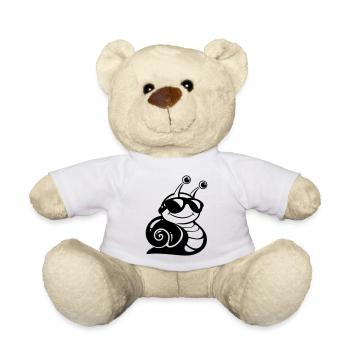 Un escargot cool avec des lunettes de soleil - Nounours - blanc - Devant