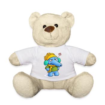 Leo Langnase agacé - Nounours - blanc - Devant