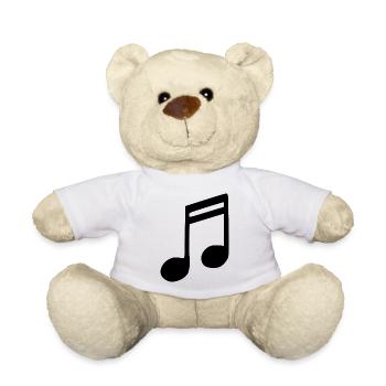 Musik Note Musiknote schwarz - Teddy - Weiß - Vorne
