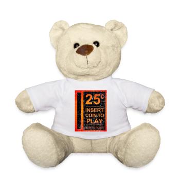 Insérer pièce Jeu vidéo rétro arcade Bartop Drôle - Nounours - blanc - Devant