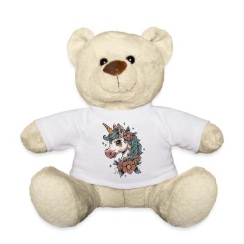 licorne fleurie - Nounours - blanc - Devant