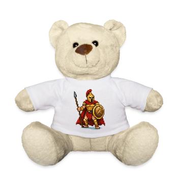 Spartanischer Pixelkrieger - Teddy - Weiß - Vorne