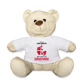 Dänemark Karte mit Flagge und Spruch - Teddy - Weiß - Vorne