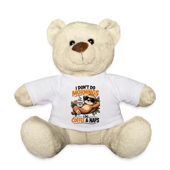 Sloth Coffee First Morning Vibes - Teddy Bear - white - Front